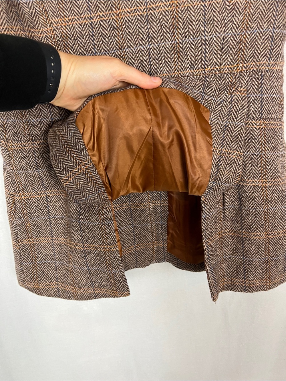 NWOT Bagatelle Collection New York Wool Blend Brown Tweed Button Up Vest - Picture 9 of 9